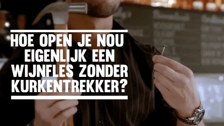 Wijn openen zonder kurkentrekker? 